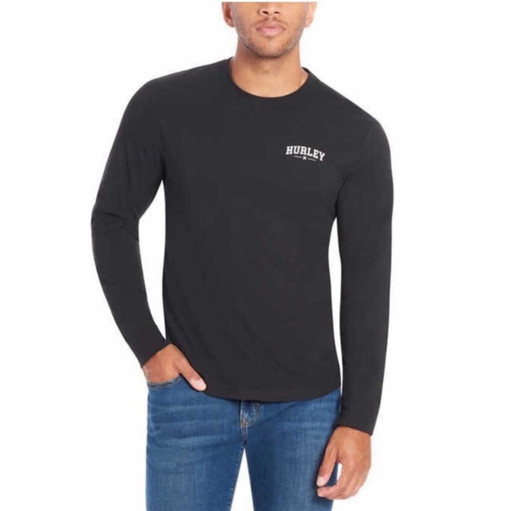 Hurley Black Men’s long sleeved tee NWT